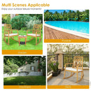 Patio Acacia Wood Rocking Chair Sofa with Armrest and Cushion for Garden and Deck by LJGDeals