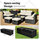 11 Pieces Patio Dining Set with 15 Feet Double-Sided Patio Umbrella Base Included by DirectDeals