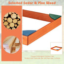 Kids Outdoor Wooden Backyard Sandbox with Built-in Corner Seating by LJGDeals
