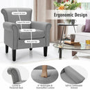 Upholstered Fabric Accent Chair with Adjustable Foot Pads by LJGDeals
