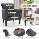 Upholstered Fabric Accent Chair with Adjustable Foot Pads by LJGDeals