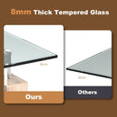 Rectangle Glass Coffee Table with Metal Legs for Living Room by LJGDeals