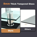 Rectangle Glass Coffee Table with Metal Legs for Living Room by LJGDeals