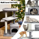 Cat Tree with Perch and Hanging Ball for Indoor Activity Play and Rest by LJGDeals