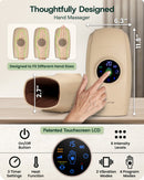 LX7 LCD Touchscreen Hand Massager, Heated Air Compression, Sand Beige