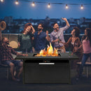 57 Inch 50 000 BTU Rectangular Propane Outdoor Fire Pit Table by LJGDeals