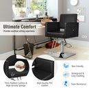 Salon Chair for Hair Stylist with Adjustable Swivel Hydraulic-Black by DirectDeals