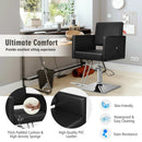 Salon Chair for Hair Stylist with Adjustable Swivel Hydraulic-Black by LJGDeals