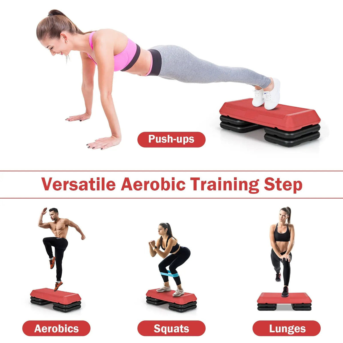 29 Inch Adjustable Workout Fitness Aerobic Stepper Exercise Platform, photo 18 of 24