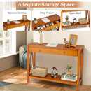 Console Table with Drawer Storage Shelf for Entryway Hallway by LJGDeals