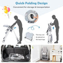 Baby Folding Convertible High Chair with Wheels and Adjustable Height by LJGDeals