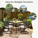 Patio Metal Square Dining Table for Garden and Poolside by LJGDeals