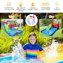 Inflatable Water Slide with Ocean Balls for Kids without Blower by LJGDeals