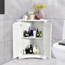 Bathroom Corner Storage Freestanding Floor Cabinet with Shutter Door by LJGDeals