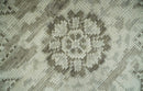 Beige and Brown Traditional Turkish Wool Area Rug - Hand Knotted