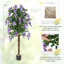 Artificial Wisteria Tree 5.5 FT with Nursery Pot Set of 2 by LJGDeals