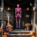 5.5 FT Life-Size Halloween Poseable Skeleton Pink Movable Joints by LJGDeals