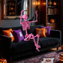 5.5 FT Life-Size Halloween Poseable Skeleton Pink Movable Joints by LJGDeals