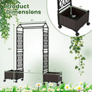 5.5 FT Self-Watering Planter Boxes with Lattice Trellis and Roof by LJGDeals