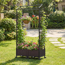 5.5 FT Self-Watering Planter Boxes with Lattice Trellis and Roof by LJGDeals