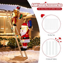 5.5 Feet Christmas Lighted Reindeer and Santa Claus on Ladder with 100 LED Lights by LJGDeals