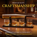 Baseball Bat Whiskey & Wine Decanter 4 Baseball Glasses (Standard Base)