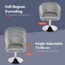 360 Degree Swivel Makeup Stool Accent Chair with Round Back and Metal Base by LJGDeals