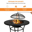 31.5 Inch Patio Fire Pit Dining Table With Cooking BBQ Grate by LJGDeals