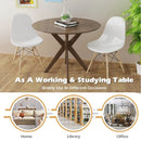 36 Inch Round Wood Dining Table with Intersecting Pedestal Base by LJGDeals