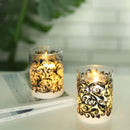 4”tall Glass Wax Battery LED Candles( Set of 2 ) by JHY DESIGN