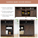 59 Inch Sliding Barn Door TV Stand with Adjustable Shelves for TVs up to 65 Inch by LJGDeals