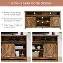 59 Inch Sliding Barn Door TV Stand with Adjustable Shelves for TVs up to 65 Inch by LJGDeals