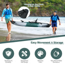 Sit-on-Top Fishing Kayak Boat With Fishing Rod Holders and Paddle-Gray by LJGDeals