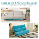 6-Position Adjustable Sleeper Lounge Couch with 2 Pillows by LJGDeals