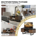 Wooden TV Stand with 2-Door Storage Cabinets for for TVs up to 55 Inch by LJGDeals