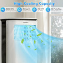 9000 BTU 3 in 1 Portable Air Conditioner with Fan and Dehumidifier-White by LJGDeals