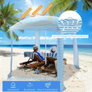 6.6 x 6.6 Feet Foldable and Easy-Setup Beach Canopy With Carry Bag by LJGDeals