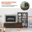 2-In-1 TV Stand with 4-tier Bookshelf for TVs up to 50 Inch