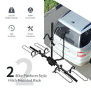 2-Bike Hitch Mount Bike Rack for 1-1/4 Inch or 2 Inch Receiver-Black by LJGDeals