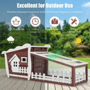 62 Inch Wooden Rabbit Hutch with Pull Out Tray by LJGDeals