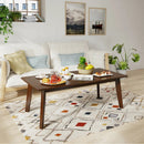 Rectangular Modern Wooden Coffee Table with Rubber Leg by LJGDeals