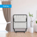Rollaway Folding Bed with Memory Foam Mattress and Sturdy Metal Frame Made in Italy by LJGDeals