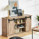 55 Inch Sliding Barn Door TV Stand with Adjustable Shelves for TVs up to 65 Inch-Natural by LJGDeals