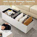 45 Inches Large Folding Ottoman Storage Seat-White by LJGDeals