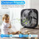20 Inch Box Portable Floor Fan with 3 Speed Settings and Knob Control-Black by LJGDeals