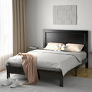 Full Size Platform Slat Bed Frame with High Headboard by LJGDeals