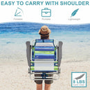 4-Pack 5-Position Outdoor Folding Backpack Beach Reclining Chair with Pillow by LJGDeals