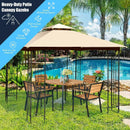 10 x 10 Feet L-Shaped Patio Canopy Gazebo Outdoor 2-Tier Steel Tent by LJGDeals