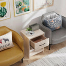Wooden Nightstand with Drawer and Open Storage Compartment by LJGDeals