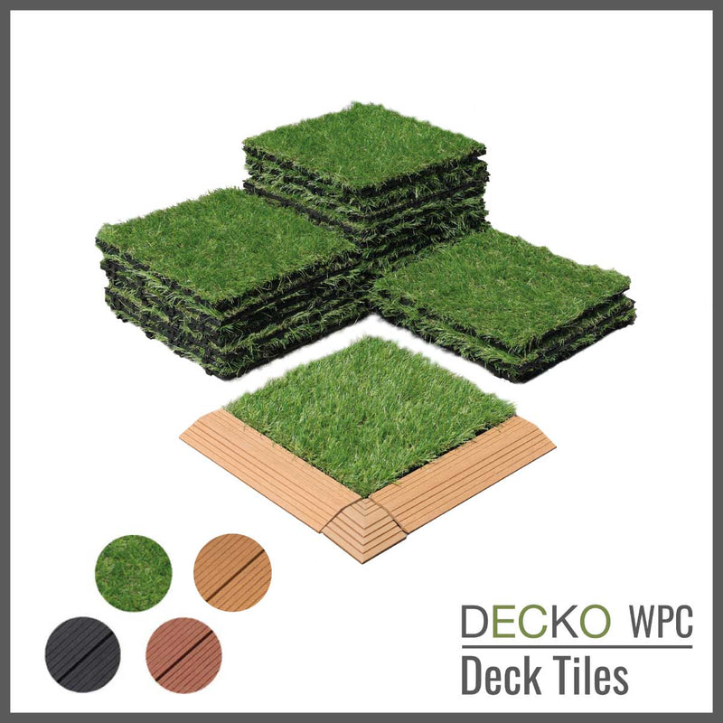 Deck Tile <b>Ramp Edge</b> - for Premium WPC Interlocking Tiles | DECKO (11.8"/3.1"/0.8") - (One Piece)